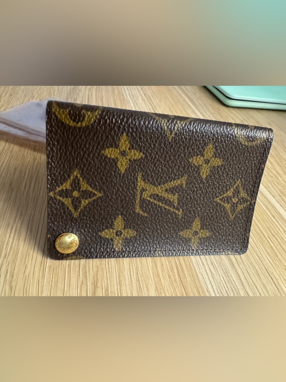 Louis Vuitton Monogram Card Holder Photo Sleeve Wallet Vintage Made in France - Picture 5 of 10